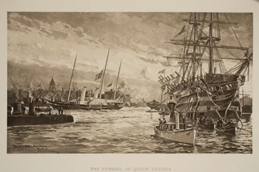 O Funeral da Rainha Vitória, 1 de fevereiro, de &39;The Illustrated London News&39;, 1901